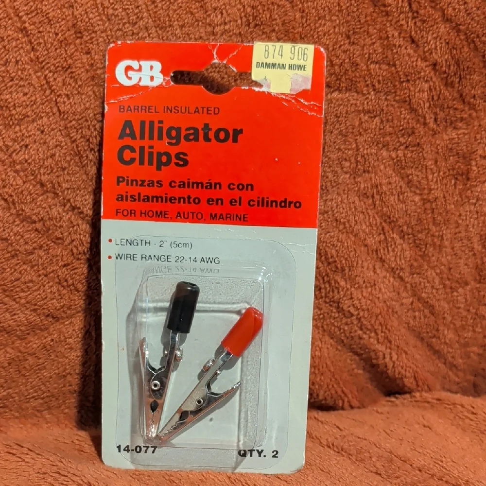 Gianni Bini Red and Black Barrel Insulated Alligator Clips